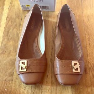 Nine West cognac flats